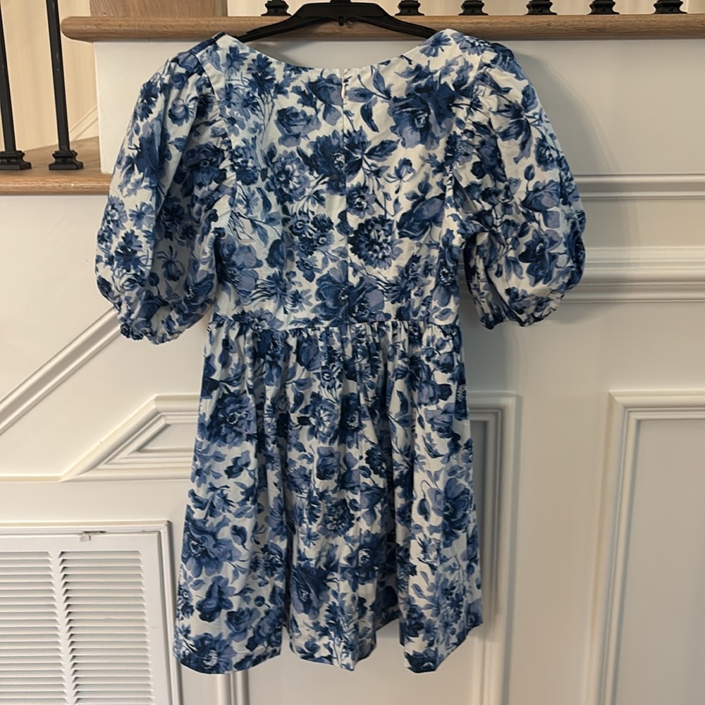 Abercrombie & Fitch Blue and White Floral Mini Dress - Picture 4 of 5